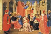 Fra Angelico The Hl. Petrus preaches oil on canvas